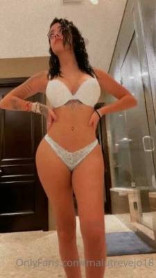 Malu Trevejo Thong Lingerie Dancing OnlyFans Video  - Usa on leakfanatic.com