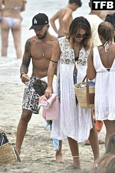 Raquel Lozano Flaunts Her Curves on the Beach in Ibiza on leakfanatic.com