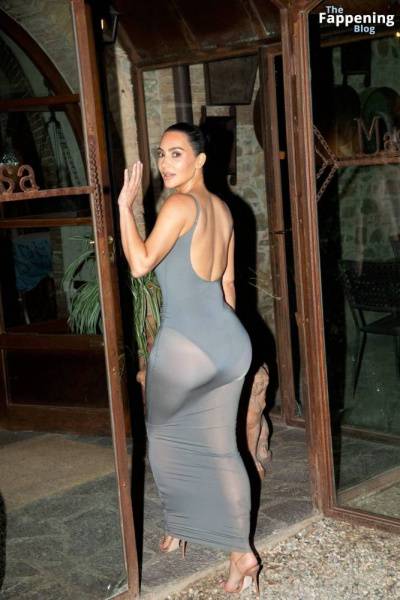 Kim Kardashian Shows Off Her Assets in a Sheer Dress (14 Photos) on leakfanatic.com