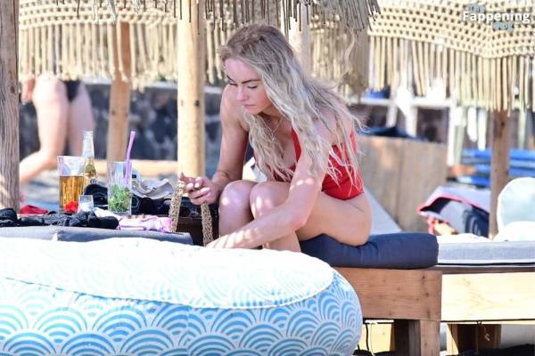 Katie McGlynn Stuns in a Red Bikini as She Hits the Beach in Greece with Ricky Raymen (32 Photos) - Greece on leakfanatic.com