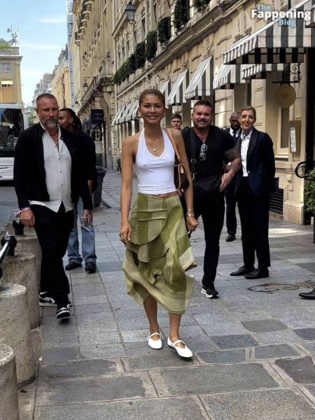 Zendaya Goes Bralessin Paris (30 Photos) on leakfanatic.com