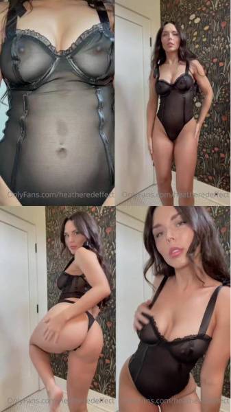 HeatheredEffect See-Through Lingerie Strip OnlyFans Video Leaked on leakfanatic.com