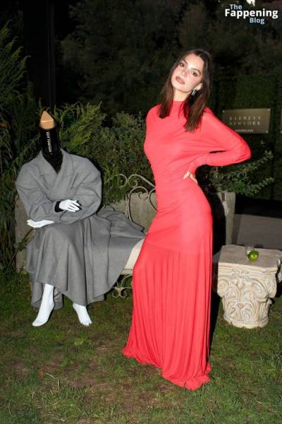 Emily Ratajkowski Looks Pretty in a Red Dress at the “Save The Garden” Event in NYC (26 Photos) on leakfanatic.com